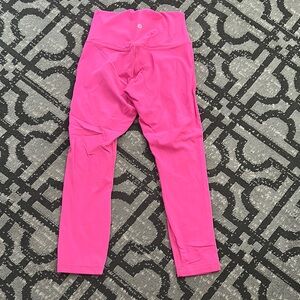 Lululemon Athletica Pink Leggings High-Rise Stretchy Fit- probably used once